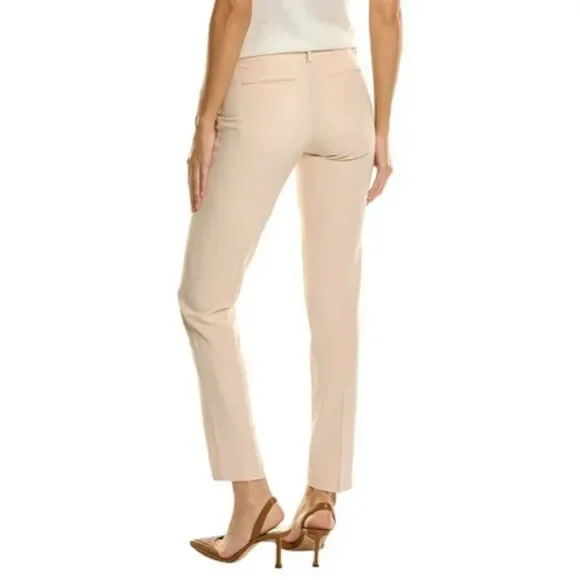 Blush Pink Zadig & Voltaire Mid-Rise Flat Front Crepe Trousers Pants (NWT) - Picture 2 of 4